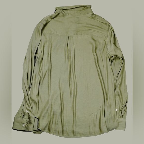 Banana Republic Olive Green Dillon Long Sleeve Button-Up Shirt – Size L - Picture 9 of 15